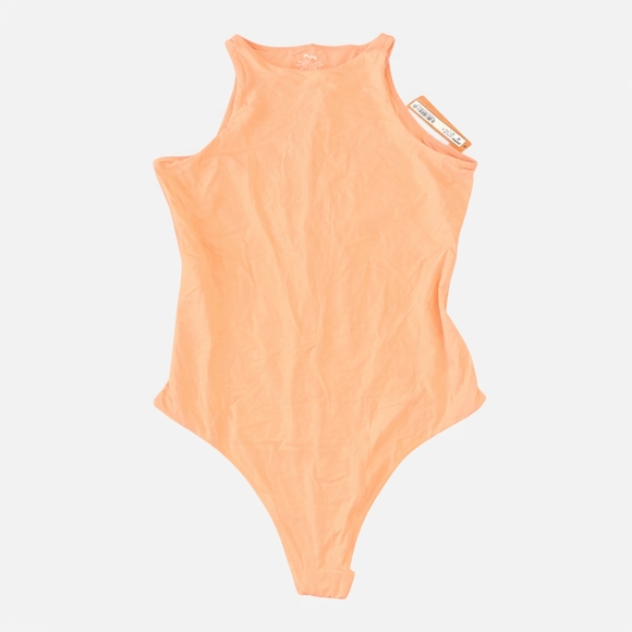 SKIMS Fits Everybody High Neck Bodysuit Faded Nectar XS - Picture 6 of 8